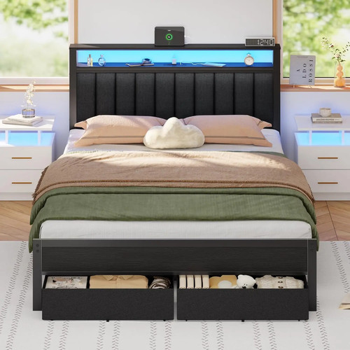 Bed frame with charging - bed,