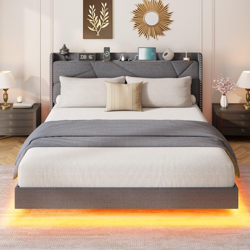 Floating bed frame led - floating, w/led